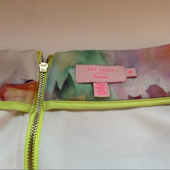 Ted Baker Beautiful Amaranth Floral Pencil Skirt Sz 4 (10/12) - Picture 4 of 9